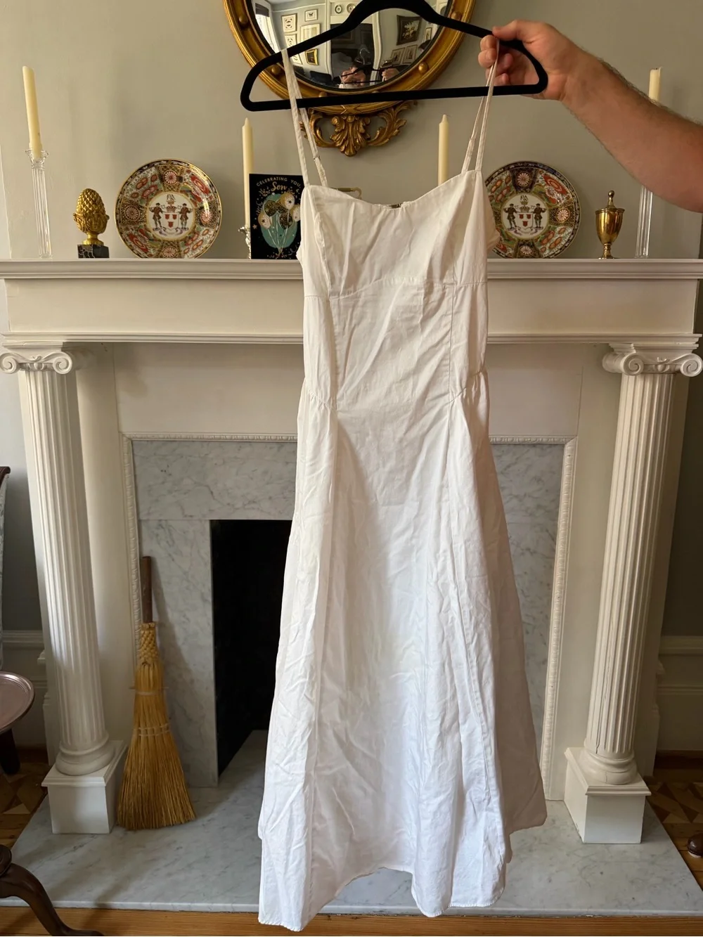 Abercrombie & Fitch White Maxi Slip Dress with Thin Straps - Picture 1 of 4